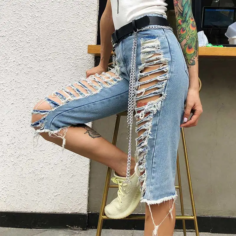 distressed capris