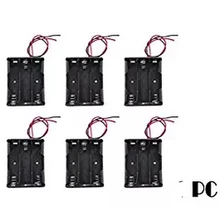 3x1,5 в AA Пружинящий зажим для аккумулятора черный пластик 3x1,5 в AA батарея футляр для хранения черный красный провода