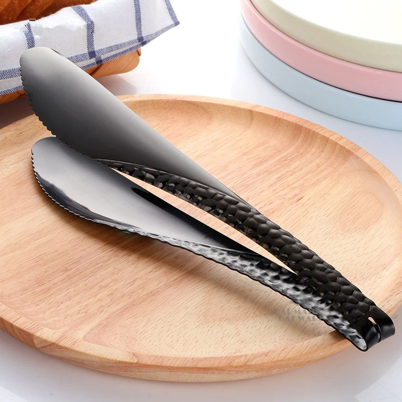 26.5cm Ice Tong Bbq Stainless Steel Barbecue BBQ Clip Bread Food Ice Clamp Tongs Bar Kitchen Accessories