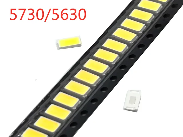 Diodo SMD 100 blanco, 5730 Uds., SMD5730, 0,5 W, LED 5630, 3000K, 4000K, 6000k, 9500k, Chip superbrillante, 150mA, PCB, diodo emisor SMT Diodo SMD 100 blanco, 5730 Uds., SMD5730, 0,5 W, LED 5630, 3000K, 4000K, 6000k, 9500k, Chip superbrillante, 150mA, PCB, diodo emisor SMT