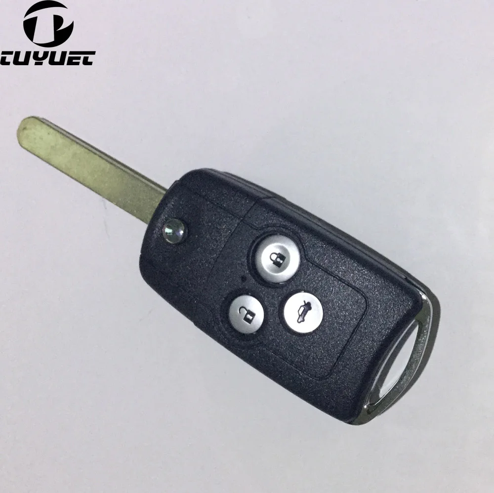 3  Buttons Honda Accord Spirior  CRV replacement flip remote key shell  3CRV (12)-1