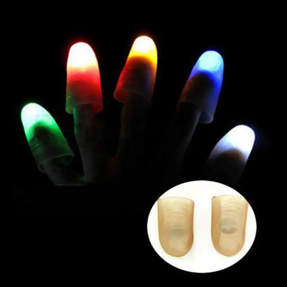 Hot Sale Magic Super Bright LED Light Up Thumbs Fingers Trick Appearing Lig...