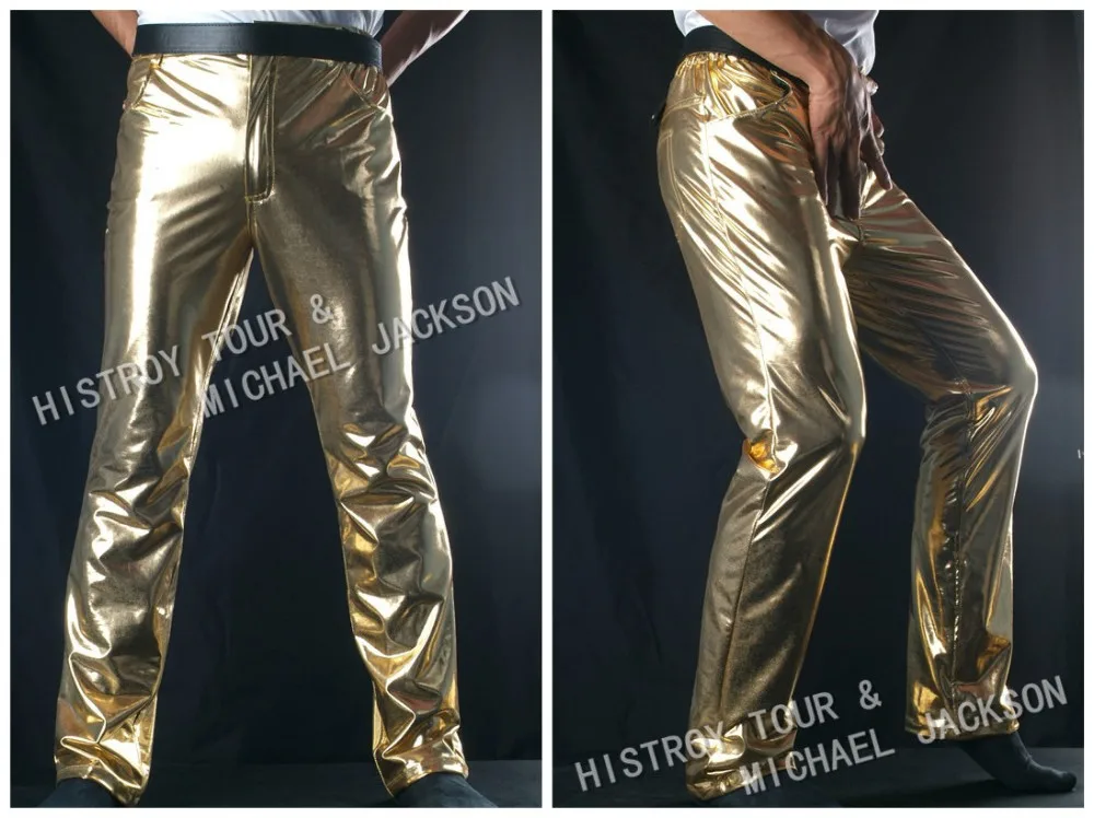 Classic Michael Jackson History BAD Classic Golden Pants Trousers Performance Gift