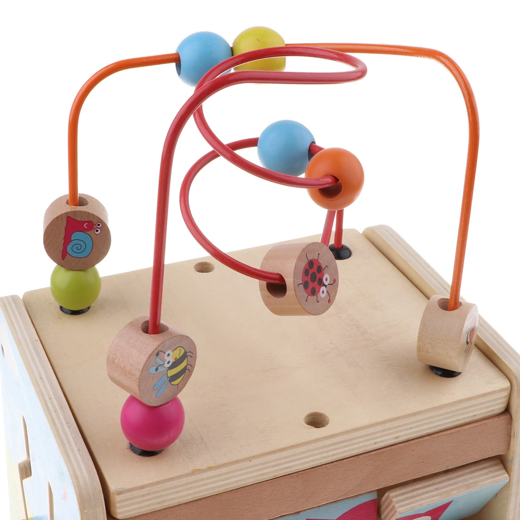 Multifunctional Wooden Box Toy Building Blocks for Jigsaw Matching Puzzles Animal Gear Games Baby Toddler Sensory Developmental