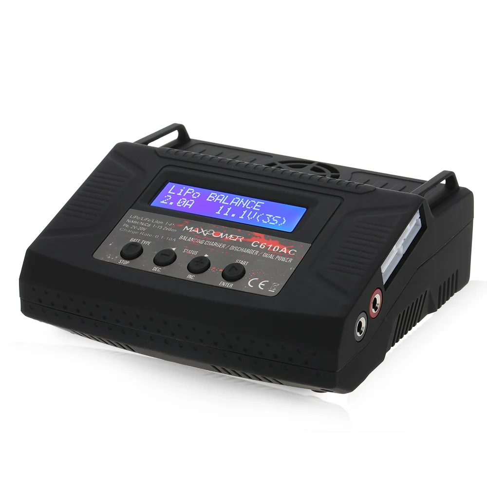 

C610AC 7A/100W AC/DC Dual Power Rapid Balance Charger/Discharger for LiPo/LiFe/Lilo/NiMH/NiCd/Pd Batteries RC Battery Charger