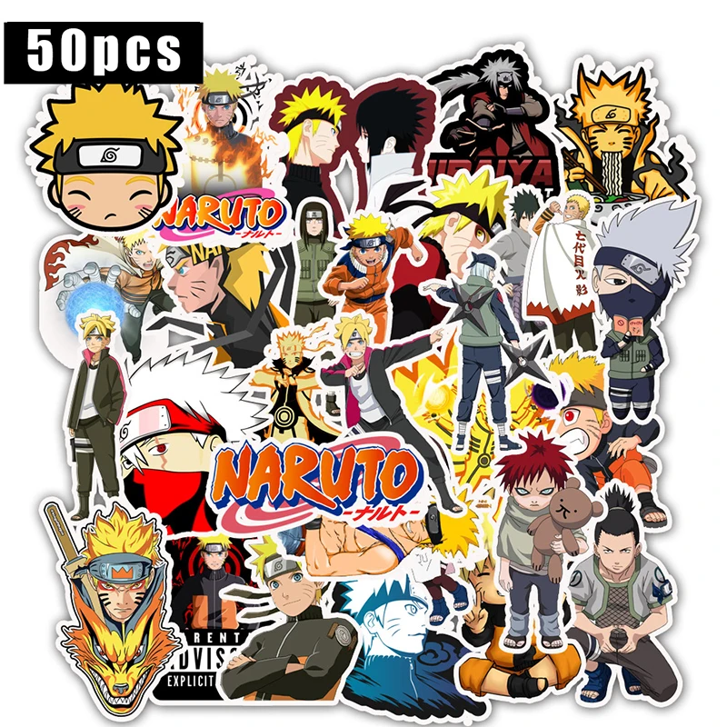 50 шт. японского аниме Наруто Саске BORUTO мультфильм для сноуборда ноутбука чемодан холодильник автомобиля Стайлинг милые виниловые наклейки F5