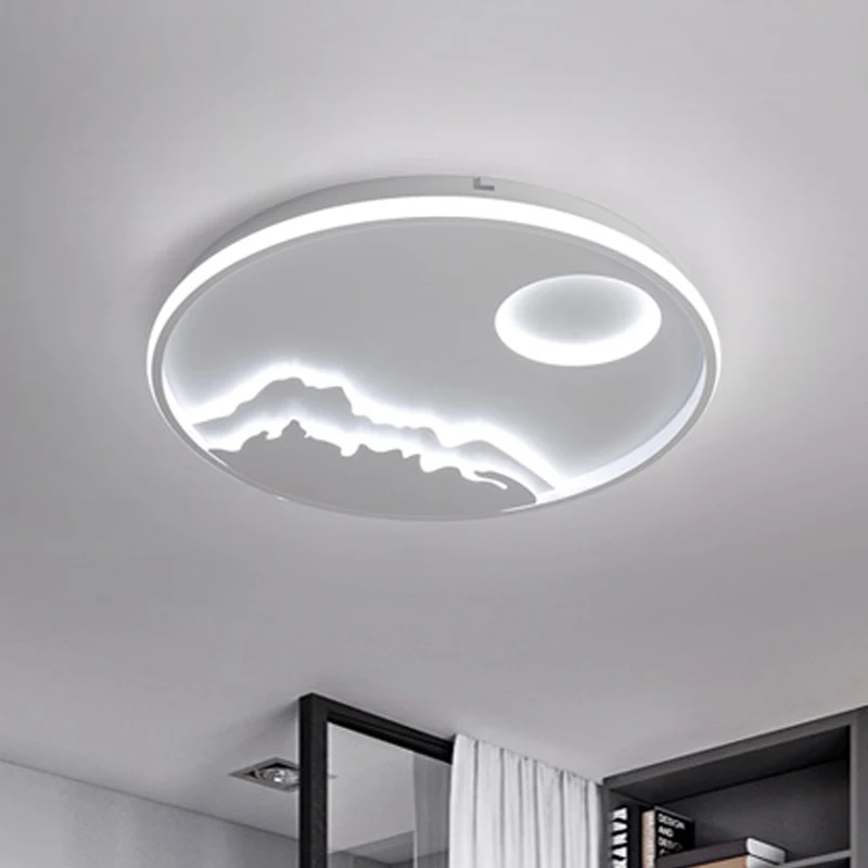 

New LED Ceiling Lights Bedroom remote control 5cm ceiling lamp for 8-20square meters modern house lighting fixture black+White