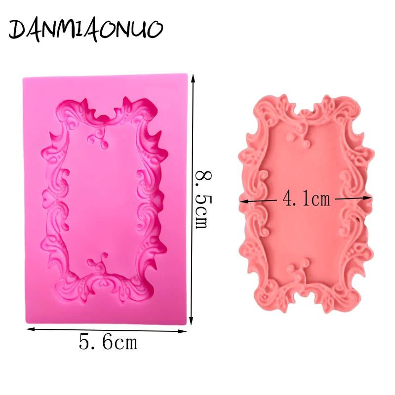 Кубическая рамка для фотографий, силиконовая форма для украшения торта, кружевная форма для помадки, Пищевая силиконовая форма для шоколада, силиконовый для тортов и мыла A319546