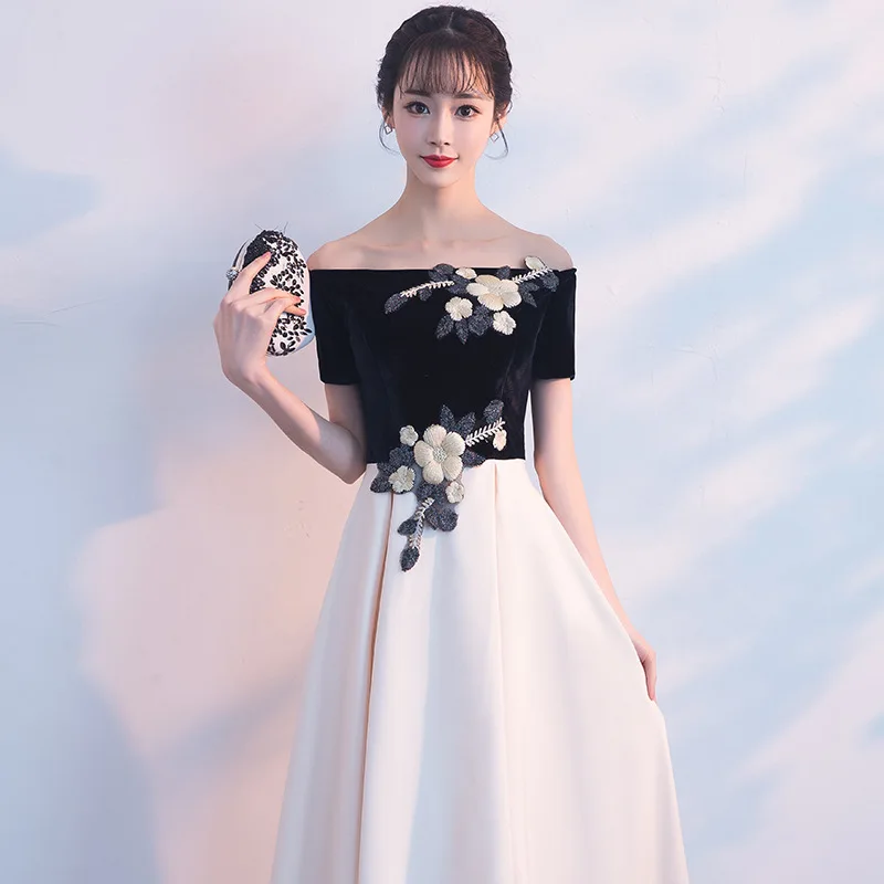 Fashion Evening Dresses For Women Elegant A-Line Prom dresses Lace Appliques Wedding Guest Dress Party Gown Vestidos DS65 (2)