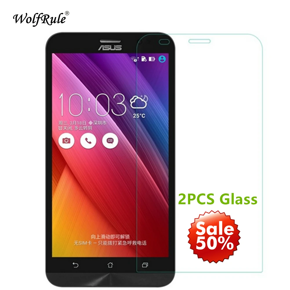 

2PCS Glass Asus Zenfone 2 Ze551ML Screen Protector Tempered Glass For Asus Zenfone 2 Ze551ML Glass 5.5'' Phone Film ZE550ML [
