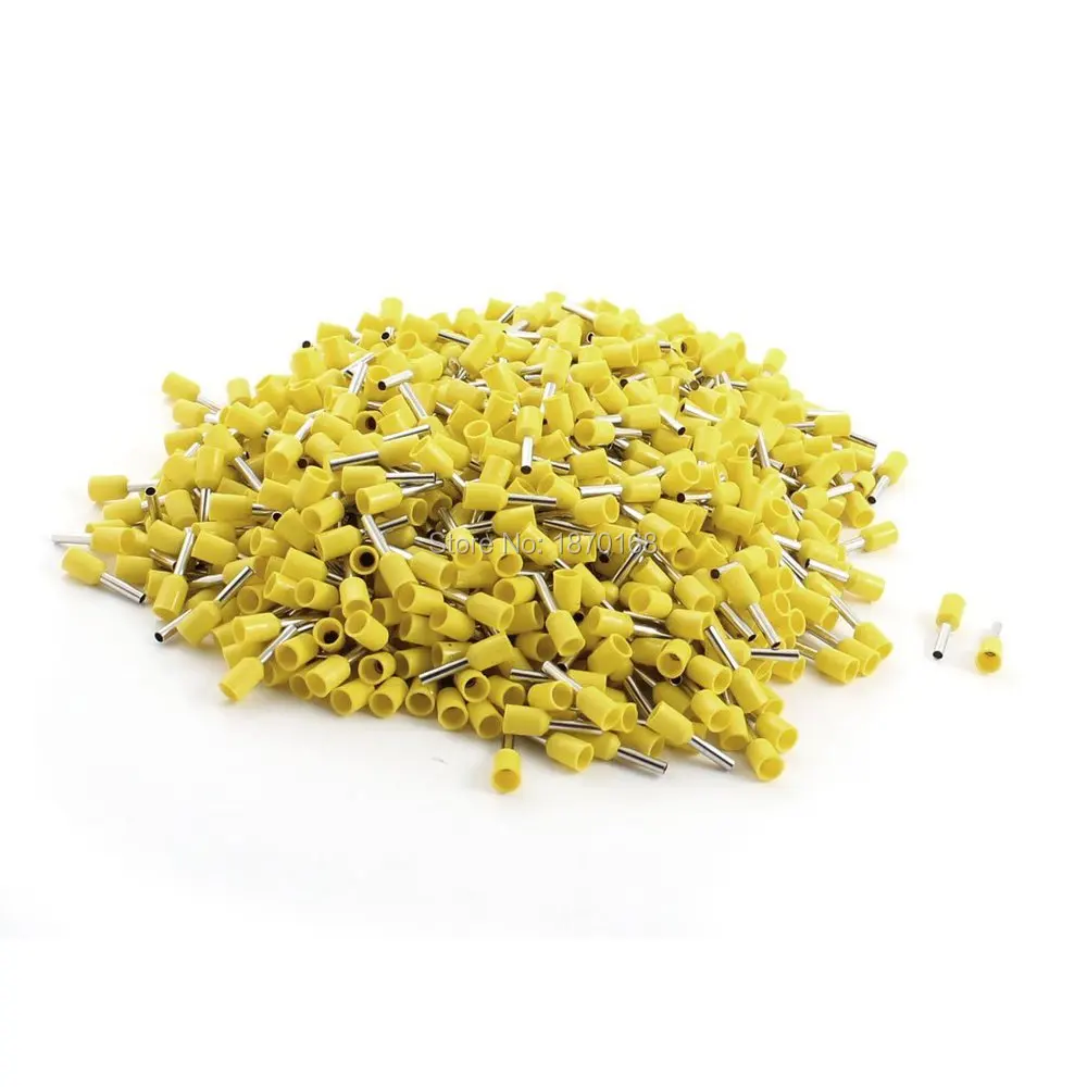 

1000 Pcs E1508 16AWG kuning jenis tabung terisolasi kabel, Berakhir konektor