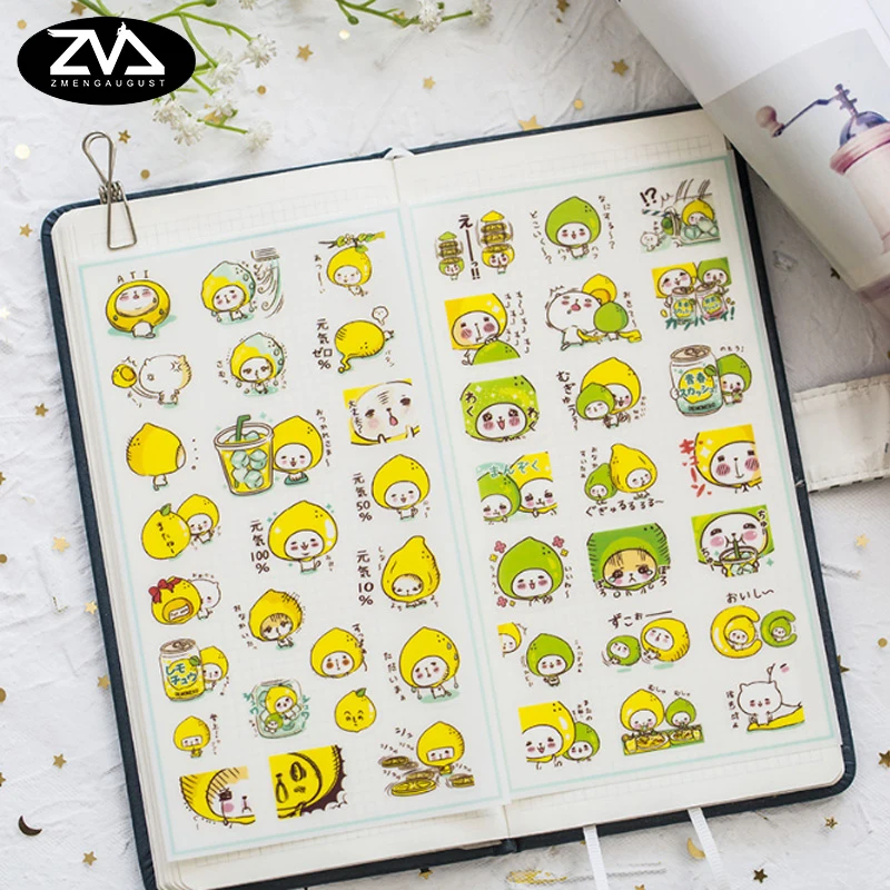

6pcs/lot Lemon boy cartoon pvc sticker decoration sticker diy Cartoon Scrapbooking Stickers for album korean creative stationer