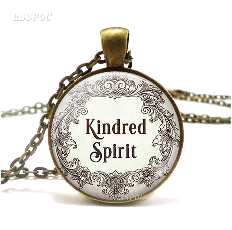 Kindred Spirit Anne of Green Gables ожерелье с цитатой лучший друг литературная Цитата Ретро