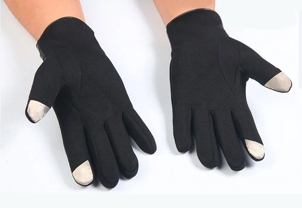 Горячая Мужская зимняя теплая перчатки мужские полный палец смартфон экран кашемировые женские перчатки варежки красивый# YL