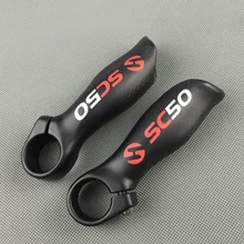 2016 NEW 1 Pair TOSEEK Cycling Mountain Bike UD Matte Full Carbon Fiber Handlebar Bar ends Bicycle MTB Parts