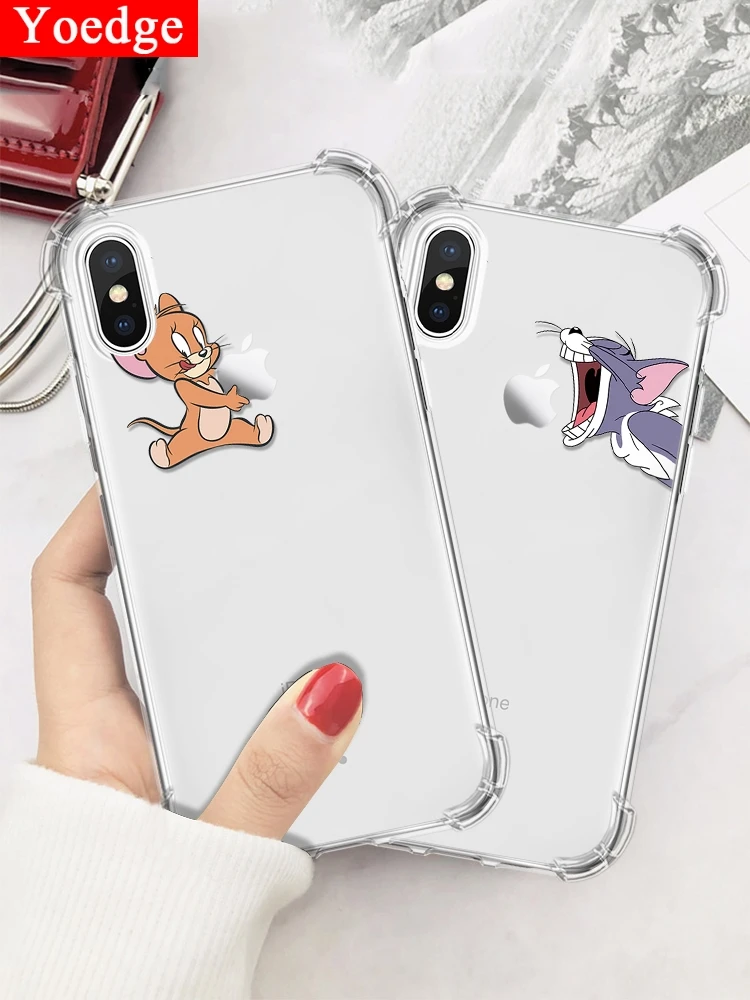 

Cartoon Cute Clear Airbag Shockproof Capa For Fundas iPhone 6 S 6S 7 8 Plus 5 5S SE TPU Case For iPhone 11 Pro XS Max XR X Cover