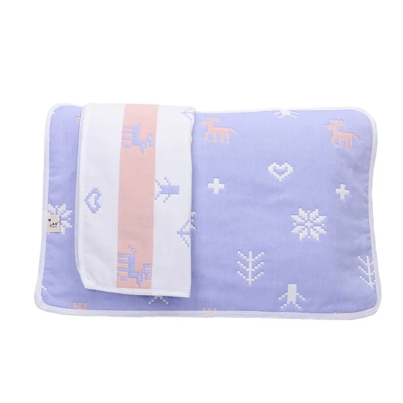 Подушка для новорожденных, мягкая хлопковая марлевая наволочка, новинка, дышащее полотенце для сна