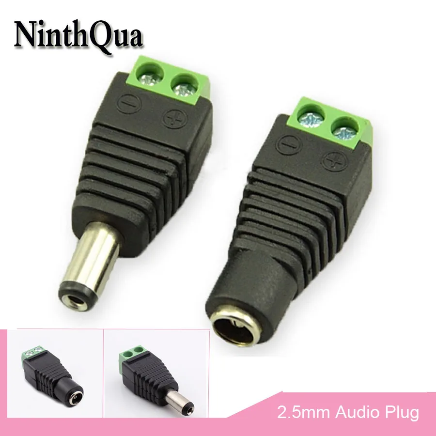 

DC 12V 5pcs Male + 5pcs Female 2.1x5.5MM DC Power Plug Jack Adapter Connector Plug for CCTV Single Color LED Strip Light