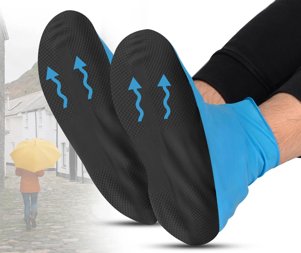 Rubber Waterproof Reusable Rain Rubber Slip-resistant Shoes Cover Sadoun.com