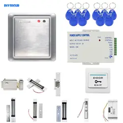 DIYSECUR 125 кГц RFID двери Система контроля доступа DIY Kit с электронным магнитным замком 12 В в 3A Питание клавиатуры