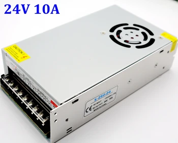 

Universal 24V 10A 240W Alumium Power Supply switch driver transformer for led Strip light AC 100-240 V input to 24 V DC