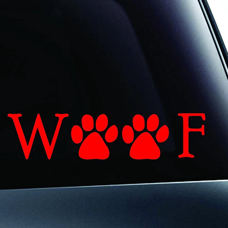 Woof Text Paw Prints Dog Symbol Decal Funny Car Truck Sticker Window Cute And Interesting Fashion Sticker Decals Woof Text Paw Prints Dog Symbol Decal Funny Car Truck Sticker Window Cute And Interesting Fashion Sticker Decals