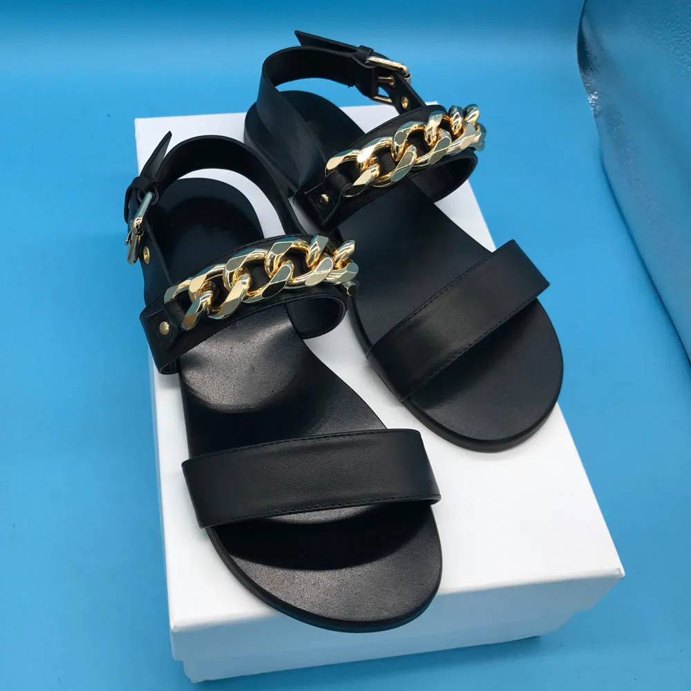 gold chain sandals