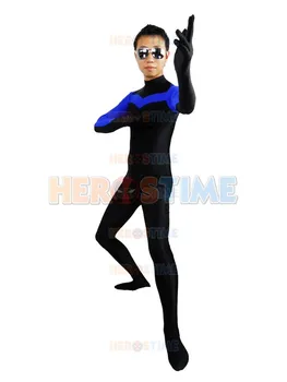 

Nightwing Costume spandex adult halloween cosplay superhero costumes the most popular show zentai suit free shipping