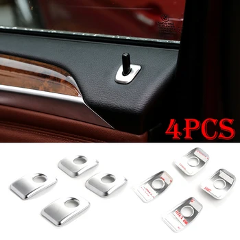 

Auto Door Lock Cover Chrome Trim ring decoration For BMW 3/5 Series X5 f15 X6 e71 2014 2015 Car Styling auto accessories