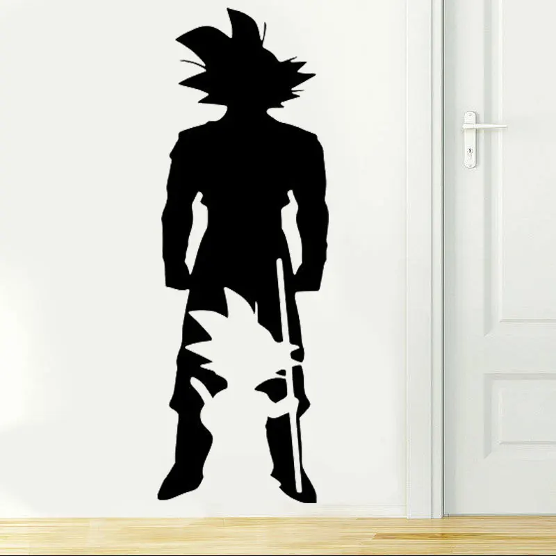 Стильные настенные аниме наклейки Goku виниловые на стену украшение для игровой