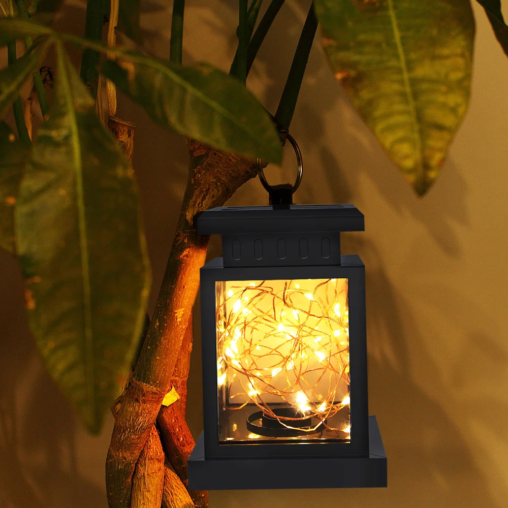 LED Solar Light Panel Flashing Star with chandeliers Wall Lantern