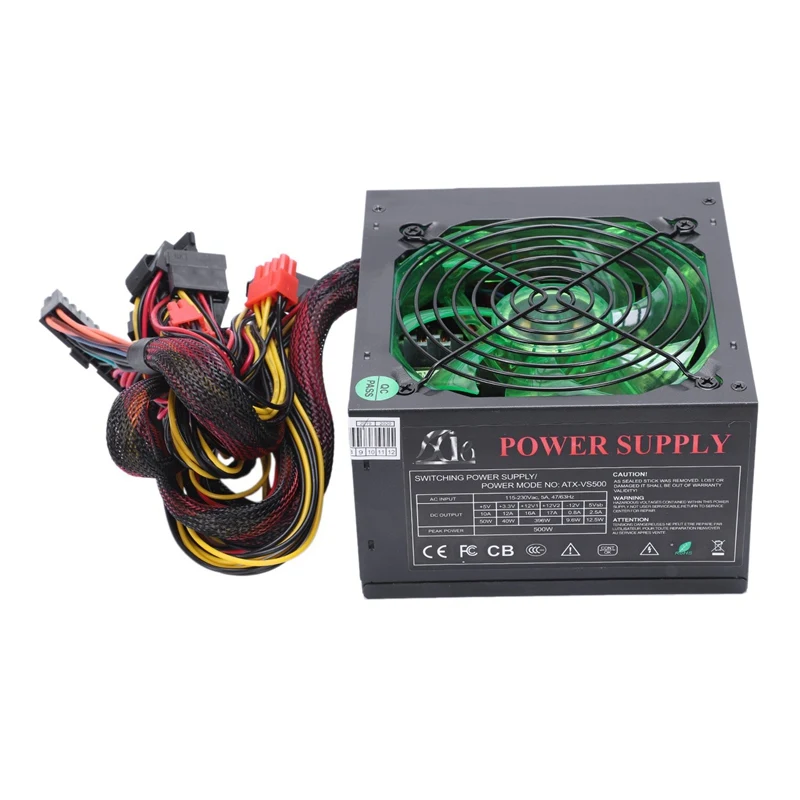 170-260 V ماكس 500 W امدادات الطاقة Psu 12 سنتيمتر Pfc مروحة كاتمة للصوت 24Pin 12 V جهاز كمبيوتر شخصي Sata الألعاب pc امدادات الطاقة ل إنتل ل Amd كوم
