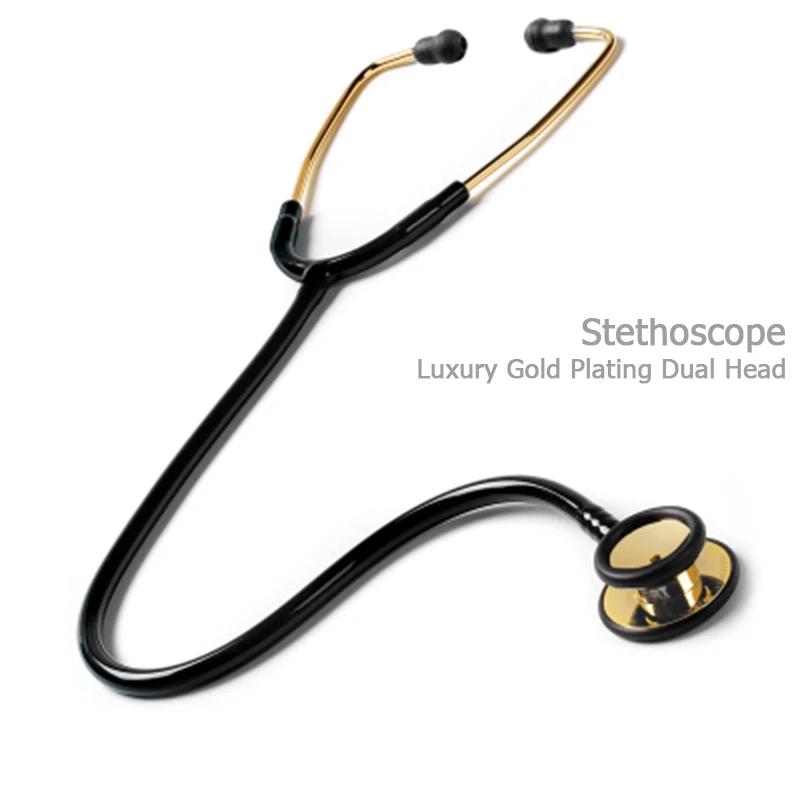 Luxury gold high quality Carent CRT868 double dual-use or single head Medical stethoscope doctor hospital pro free shipping Luxury gold high quality Carent CRT868 double dual-use or single head Medical stethoscope doctor hospital pro free shipping
