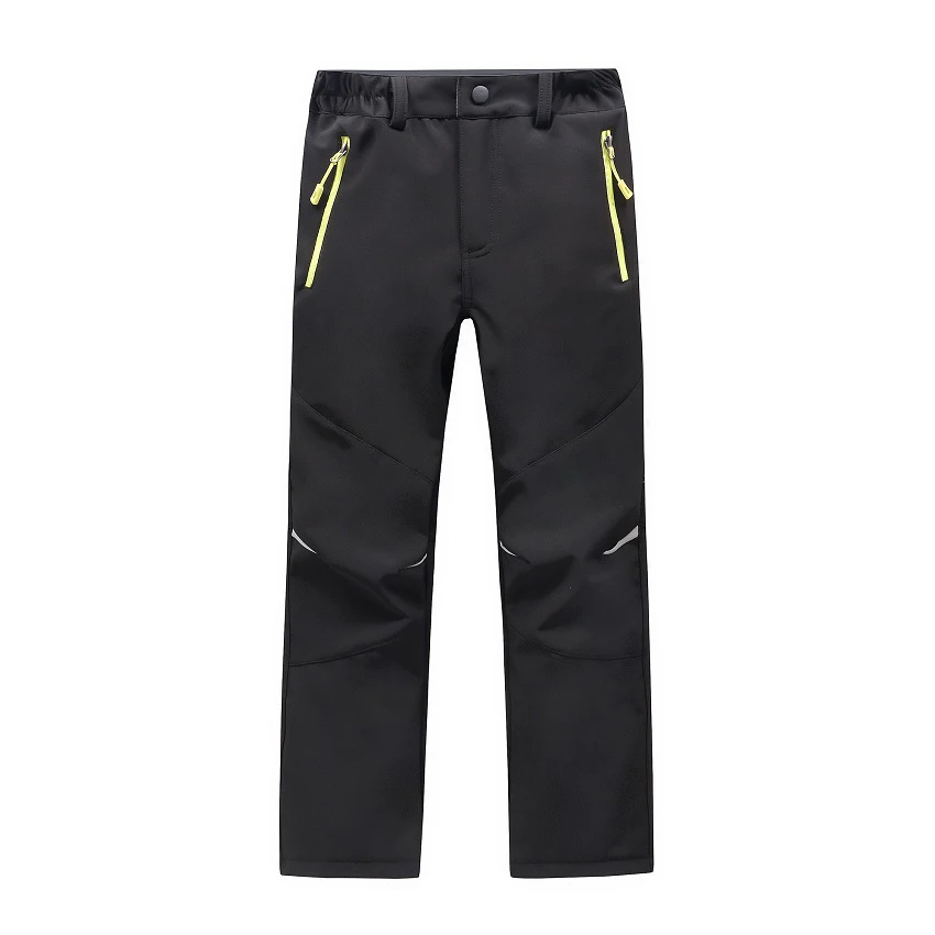 2018 marca nuevos niños invierno Fleece Softshell caminar pantalones juventud niños al aire libre impermeable Camping Trekking esquí Thousers