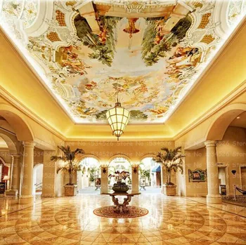 

Celling photo gold wallpaper ceiling murals wallpaper wall paper for wall background homedecoration