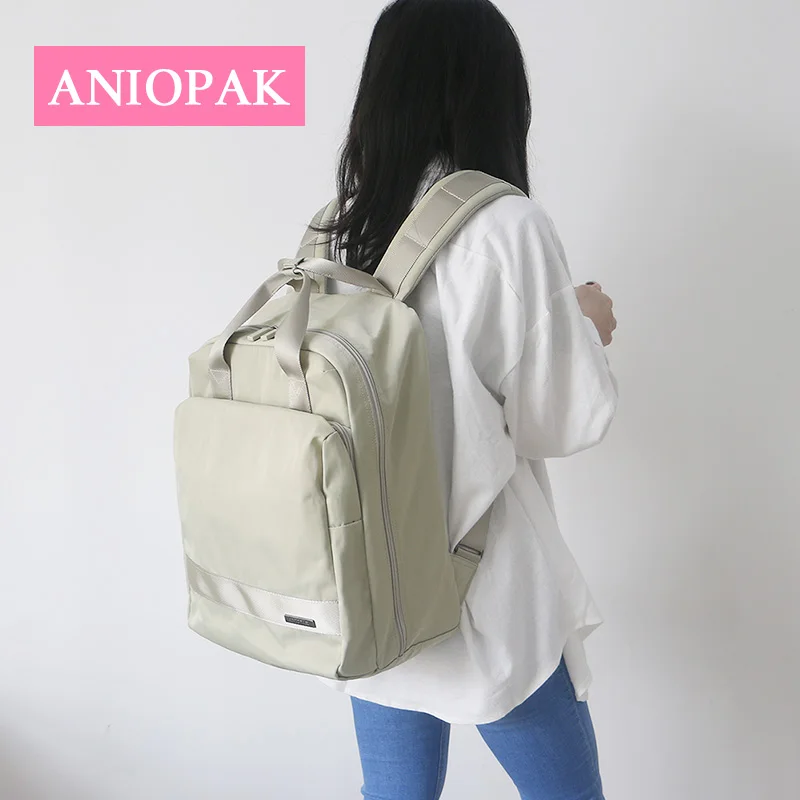 

2018 New Teenager Student Backpacks Large Capacity Fresh Solid Simple Multifunction Waterproof Rucksack Men Backpack Tourist