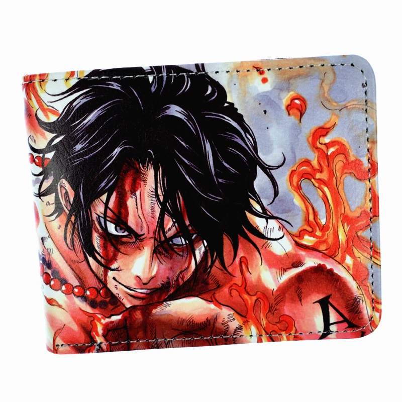 Cartera de una pieza para jóvenes, monedero pequeño, Ace /Luffy, novedad