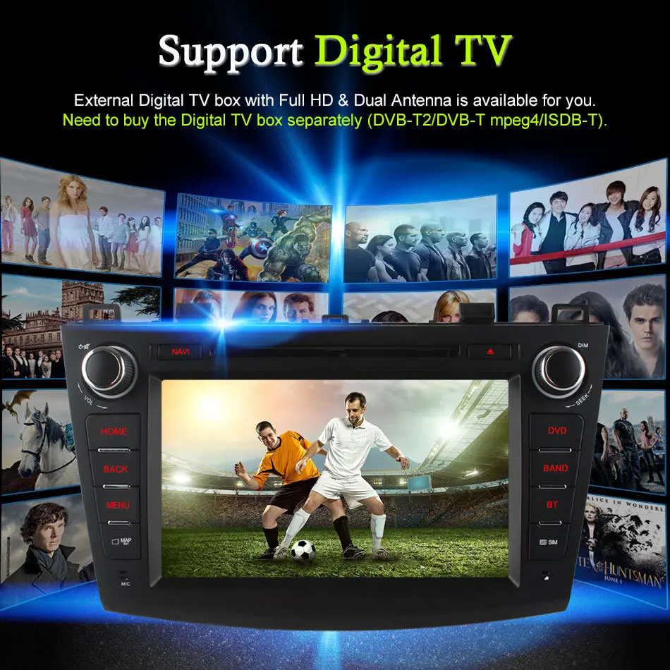 Sale For Mazda 3 2008 2009 2010 2011 2012 2013 Android Unit Radio Stereo Multimedia Player 1 2 din DVD GPS Navigator Carplay DAB+ PC 22