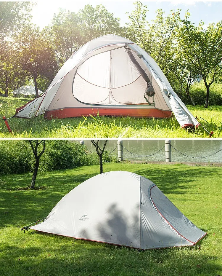 2018 DHL Бесплатная доставка NatureHike Cloud Up Серия 2 Человека Палатка Сверхлегкая 20D