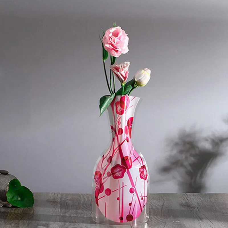 27*15CM Plastic PVC Foldable Unbreakable Flower Vase Creative Household
