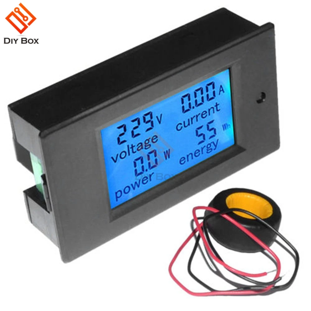 

AC 80V-260V 100A 20A 4 in 1 LCD Display Digital Current Voltmeter Ammeter Power Energy Multimeter Panel Tester Meter Monitor