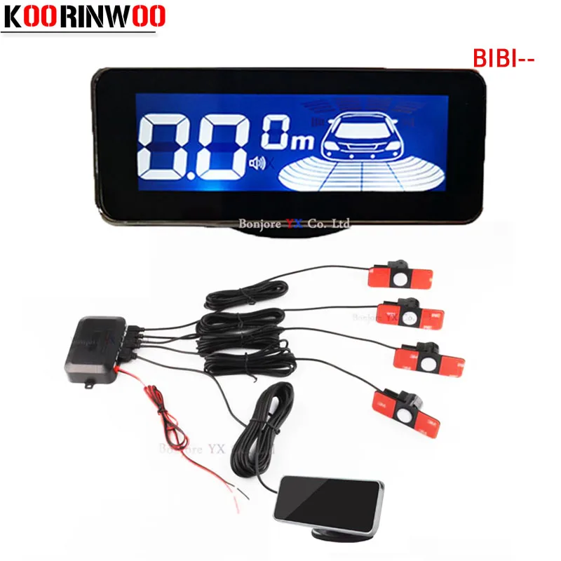 

Koorinwoo Original 16.5MM Auto Parktronic Car Parking Sensor 4 Multicolor LCD Digital Monitor Probes Alert System Parking Assist