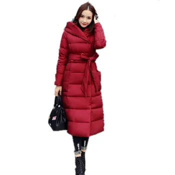 

KMETRAM Winter Jacket Women Hooded Thick Long Coat 2018 Ladies Vintage Slim Down Cotton Korean Warm Jacket Parka Mujer MY441