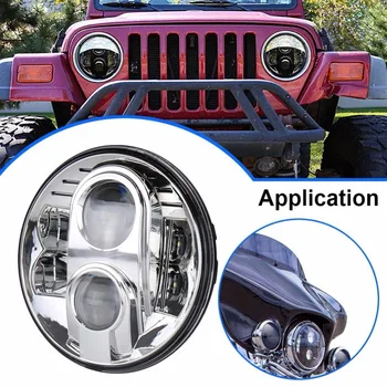 

80W 7 Inch Projector Moto LED headlight For Jeep wrangler TJ JK for Dyna Street Glide TouringMotorcycle Headlamp