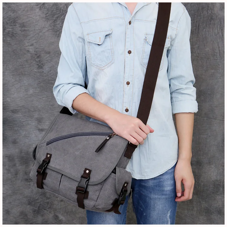 Мужские сумки-мессенджеры, Большая вместительная Холщовая Сумка на плечо, повседневная мужская деловая сумка через плечо, дорожная сумка высокого качества