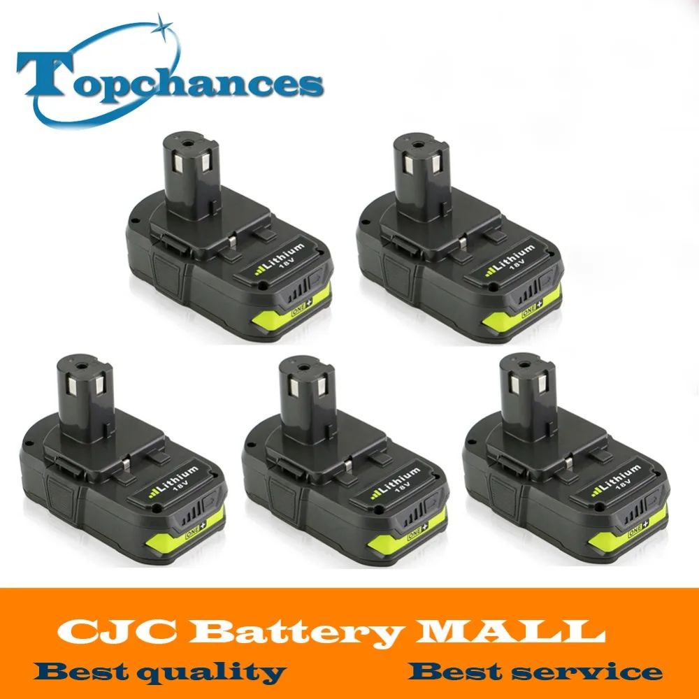 5X New 18V 2500mAh Li Ion Rechargeable Battery For Ryobi RB18L25 One Plus for font b
