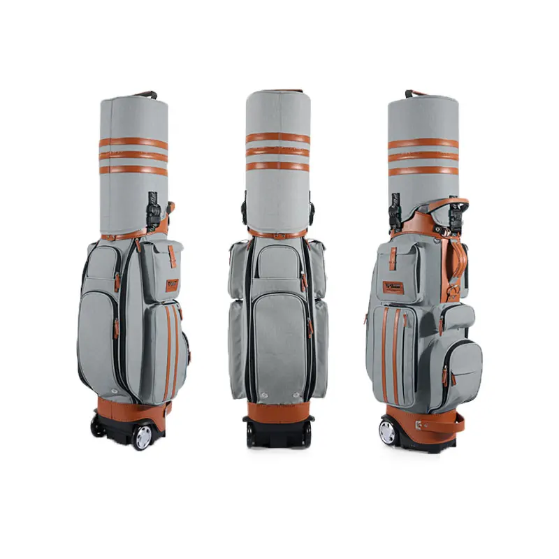 Дорожная сумка для гольфа подставка для дисков Caddy Airbag Мужская стандартная сумка для гольфа профессиональная сумка для персонала для гольфа клубный комплект D0088 - Цвет: Светло-серый
