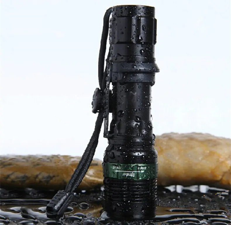

CREE Q5 1800LM 3 Modes LED Flashlight Waterproof Flashlight Zoomable Lamps Torch Lantern For Hunting,Use 18650 AAA
