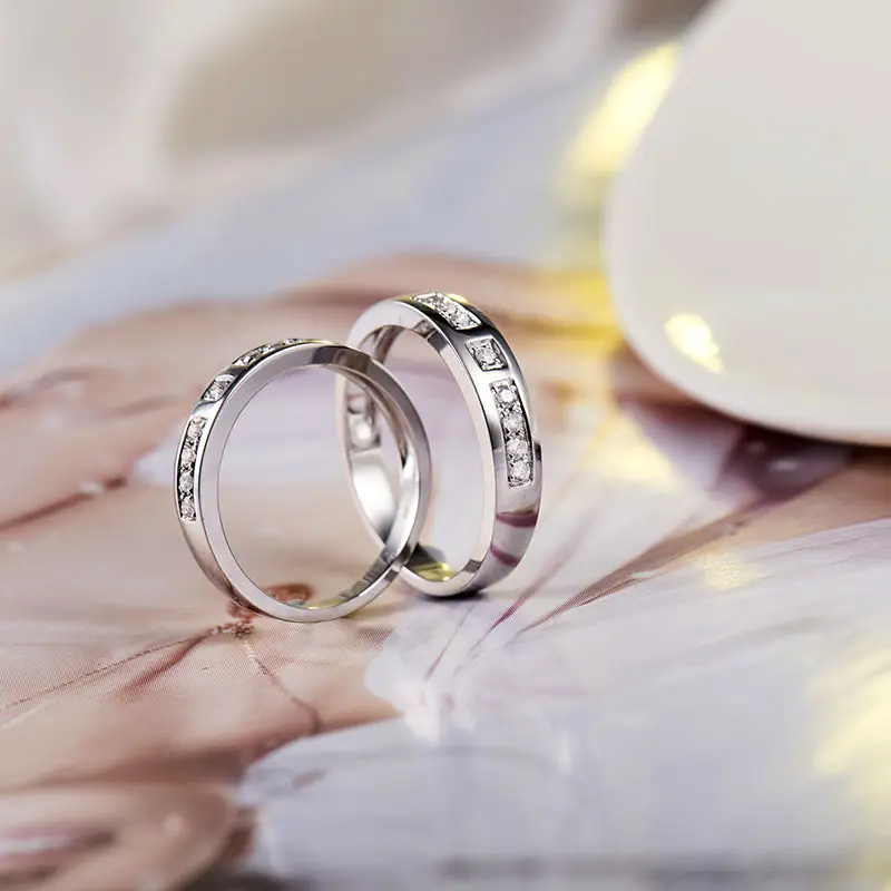 LOVERJEWELRY Изящные Ювелирные изделия Пара обещаний натуральные бриллианты кольца