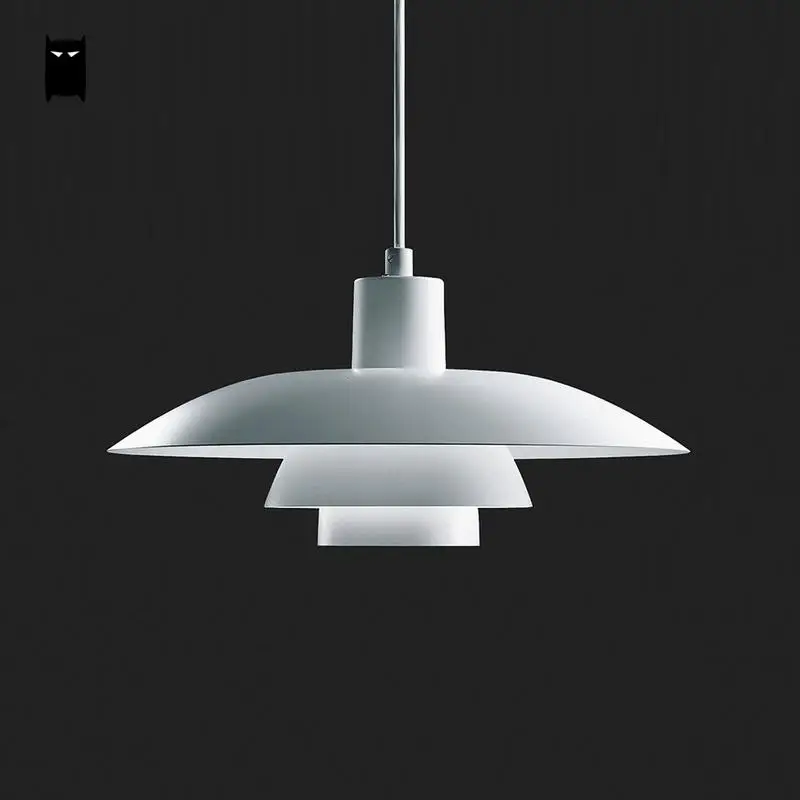Us 195 0 Matte White Painting Aluminum Ph4 3 Flower Pendant Light Fixture Nordic Modern Suspended Ceiling Lamp Abajour Luminaria Design In Pendant